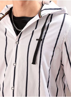 The Indian Garage Co Men Slim Fit Verticle Striped Full Sleeves Spread Collar Casual Shirt  - Image 4