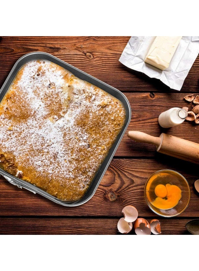 MOMENT 3 Pcs Springform Set Round, Heart And Square - Spring-Form Pan, Rectangle Cake Pan With Removable Bottom Leak-Proof And Quick Release Latch Bakeware Round/Heart-Shaped Spring Form Pan - Image 5