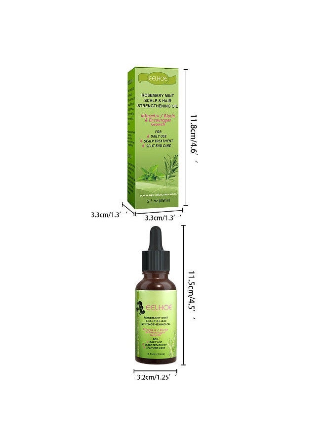 EELHOE EELHOE 59ml Peppermint Hair Growth Essential Oil Prevent Hair Loss Nourish Scalp Strengthen Hair  - Image 5