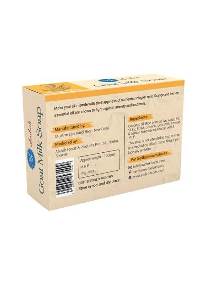 Aadvik Goat Milk Soap With Orange & Lemon ; A Shark Tank Product ;100G  - Image 4