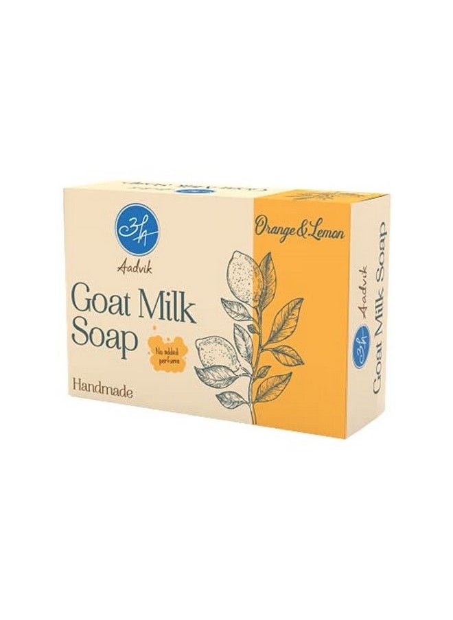 Aadvik Goat Milk Soap With Orange & Lemon ; A Shark Tank Product ;100G  - Image 2