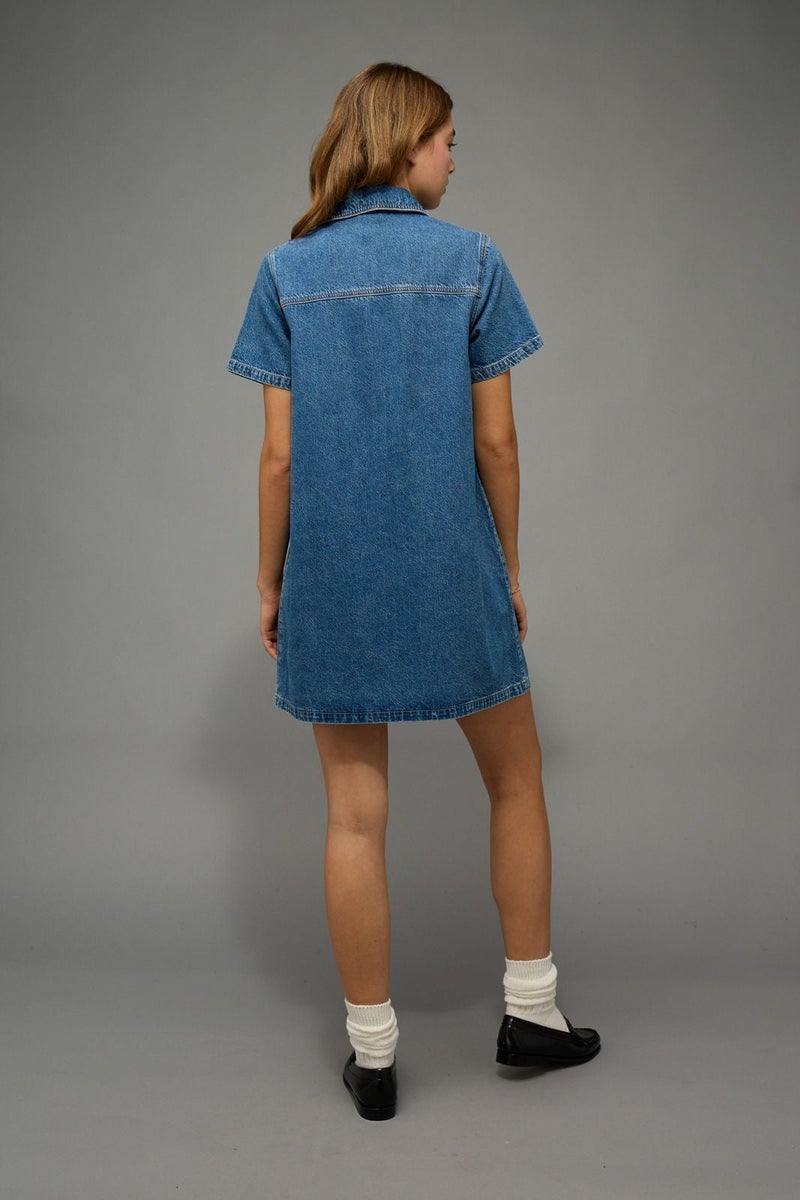 American Eagle AE Mini Denim Shirt Dress - Image 2