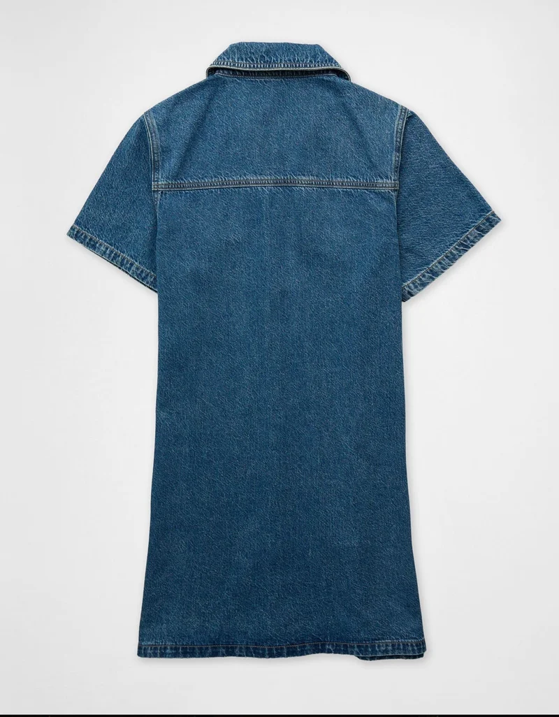 American Eagle  AE Mini Denim Shirt Dress for Women | Best Price UAE