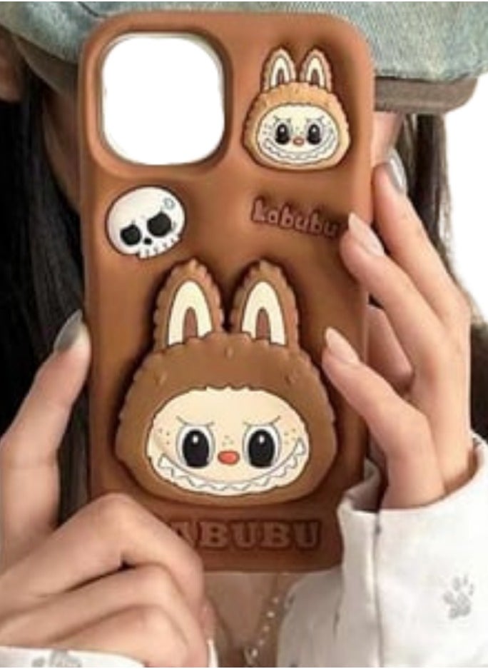 Back Cover for iPhone 12 Pro Max, Cute Squeezing Pressure Reducing Silicone Phone Case Standing Soft Rubber Silicone Case