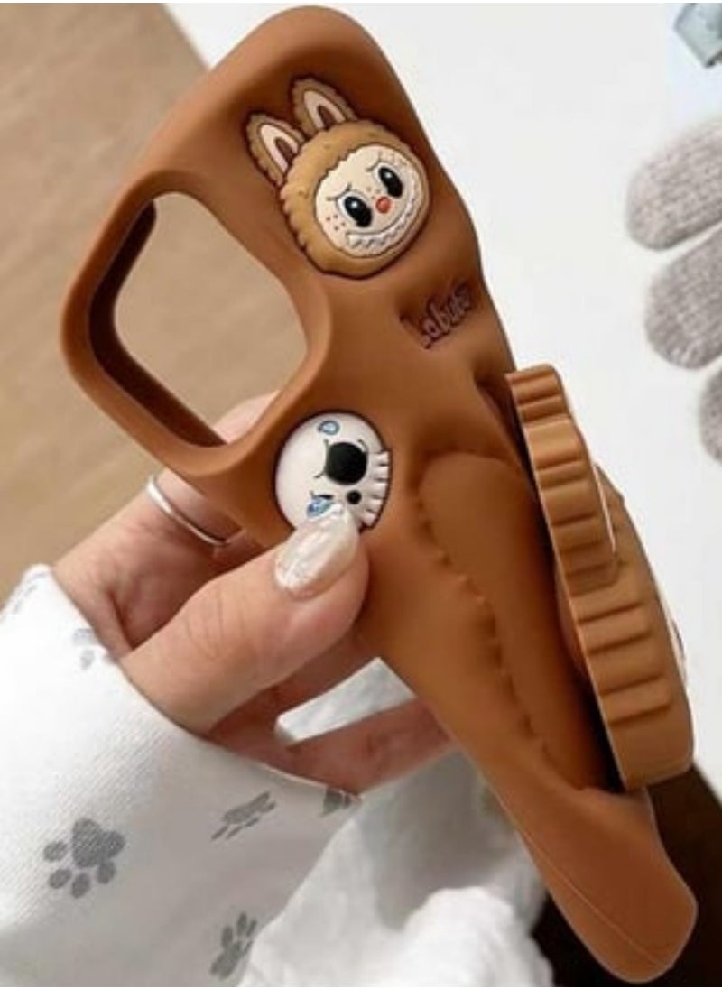 Back Cover for iPhone 12 Pro Max, Cute Squeezing Pressure Reducing Silicone Phone Case Standing Soft Rubber Silicone Case