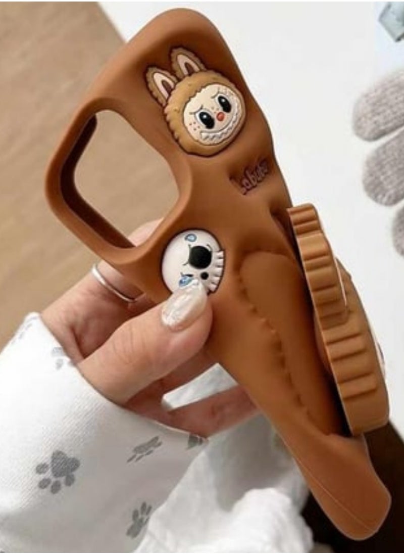 Back Cover for iPhone 12 Pro Max, Cute Squeezing Pressure Reducing Silicone Phone Case Standing Soft Rubber Silicone Case