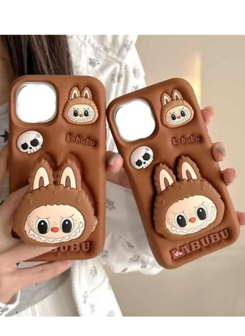 Back Cover for iPhone 12 Pro Max, Cute Squeezing Pressure Reducing Silicone Phone Case Standing Soft Rubber Silicone Case