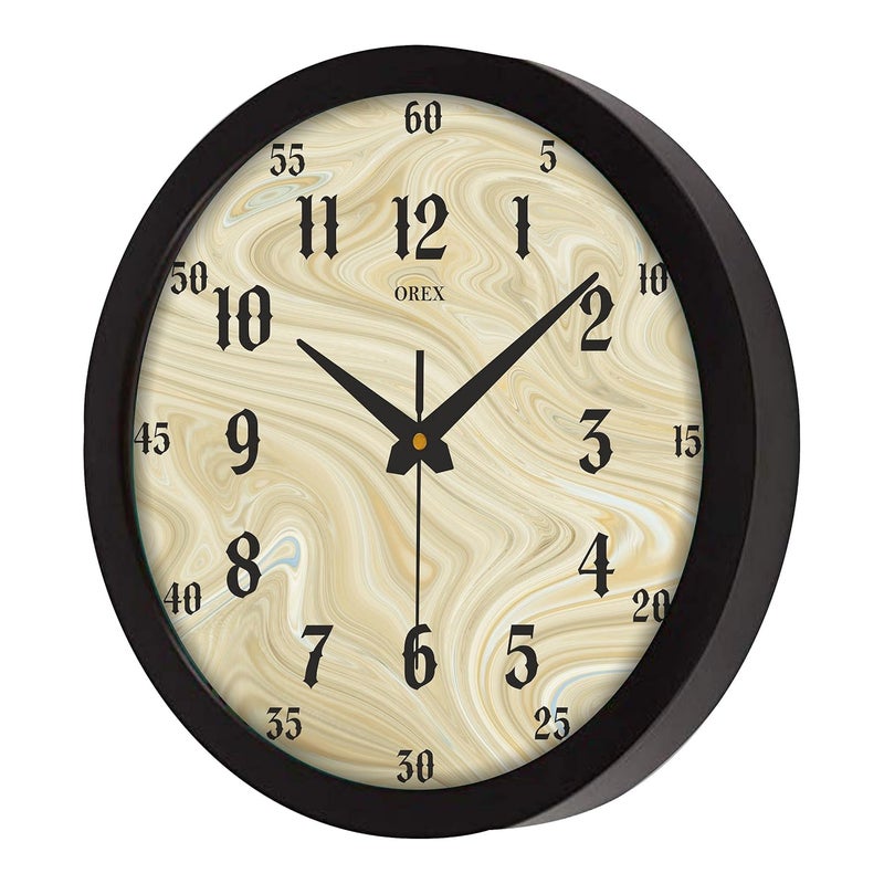 OREX OREX 12 Inch Plastic Quartz Wall clocks for Home, Living room, Bedroom, Office, Kids Room, Shop or any other Courner of your Loving Hosue with Black Ring wall clock- 33a  - Image 2