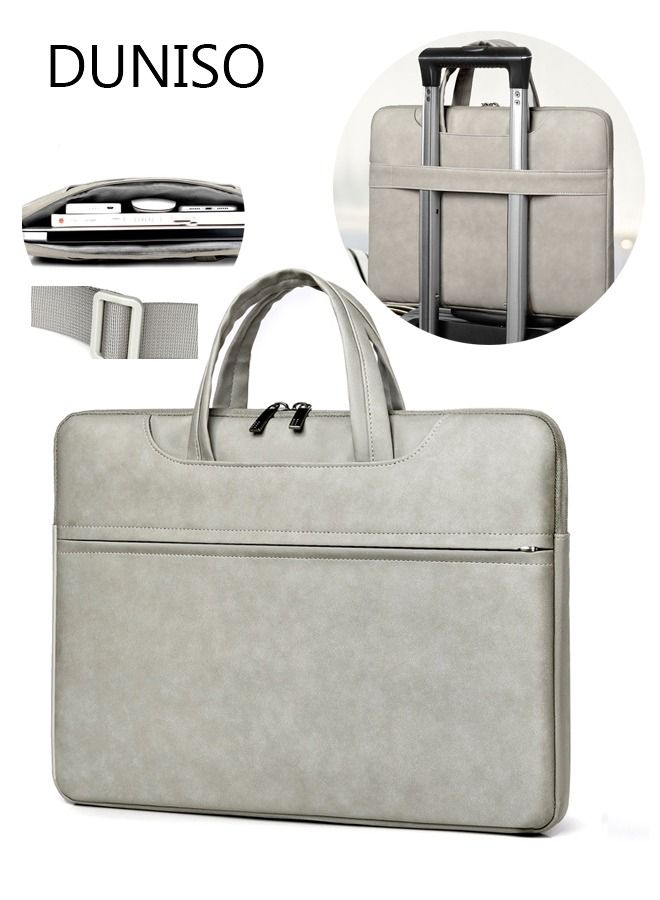 DUNISO 15.6 Inch Laptop Bag Lightweight Computer Bag Travel Business Briefcase Water Resistance Shoulder Messenger Bag Crossbody Bag for Men and Women Work Office - Image 1