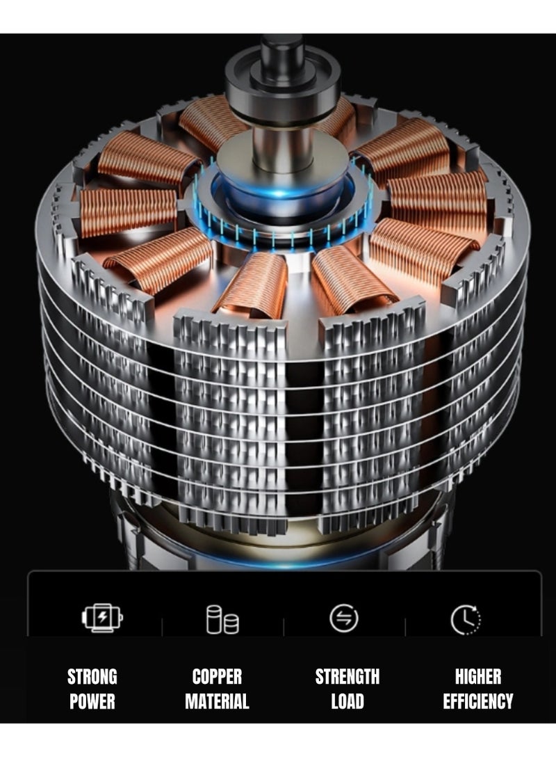 جيرزون مسدس دبابيس لاسلكي من جير زون 21 فولت مع شاحن سريع وبطارية ليثيوم، 1000 مسمار مستقيم و1000 مسمار كود معبأة في حقيبة أدوات - Image 4