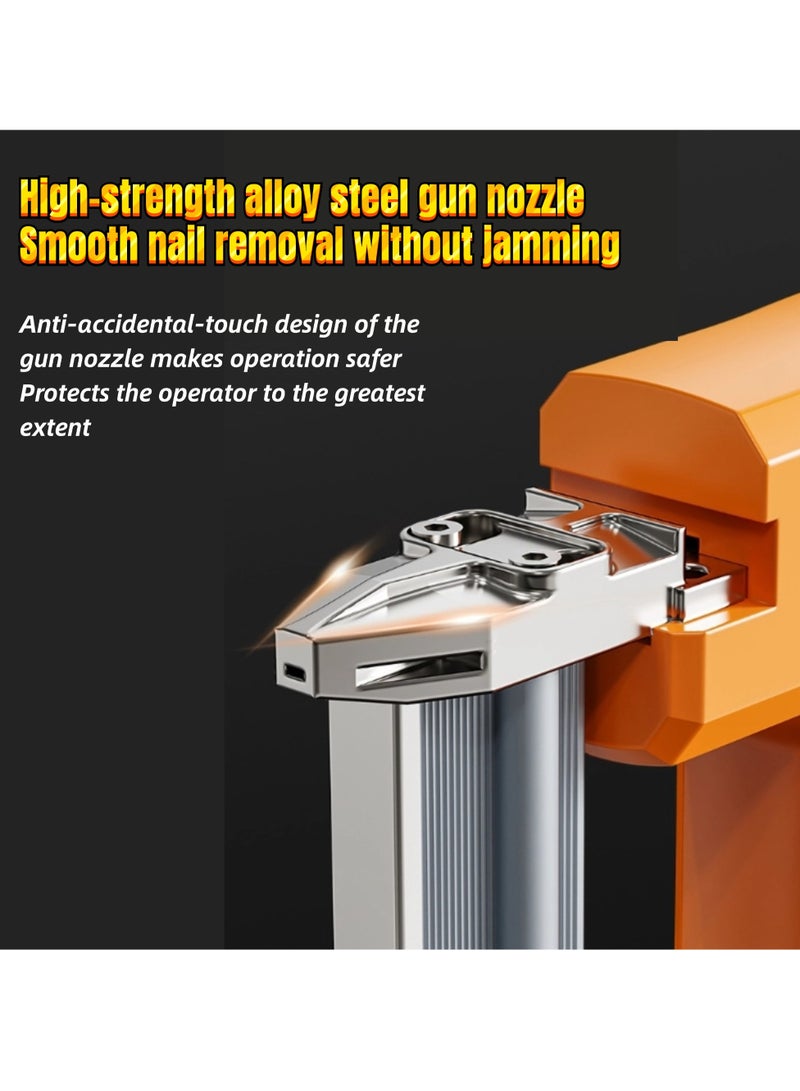 جيرزون مسدس دبابيس لاسلكي من جير زون 21 فولت مع شاحن سريع وبطارية ليثيوم، 1000 مسمار مستقيم و1000 مسمار كود معبأة في حقيبة أدوات - Image 5