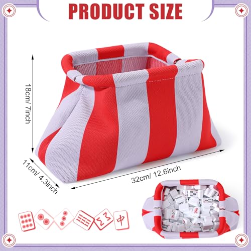 Sunnymove Mahjong Tile Bag Mahjong Empty Bag Crochet Purses Mah Jong Accessories and Gift for Women Game Lover Summer Vacation SuppliesPinkPink - Image 3