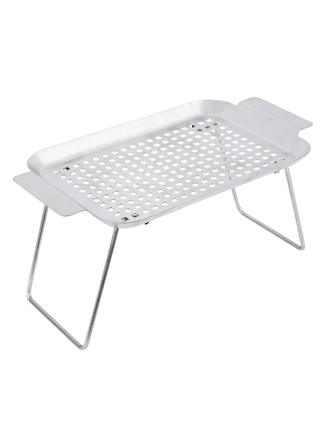 AL SANIDI Galvanized iron utensiL drying table Drying Rack Silver Size 42.5*25.5*16 Cm  - Image 1