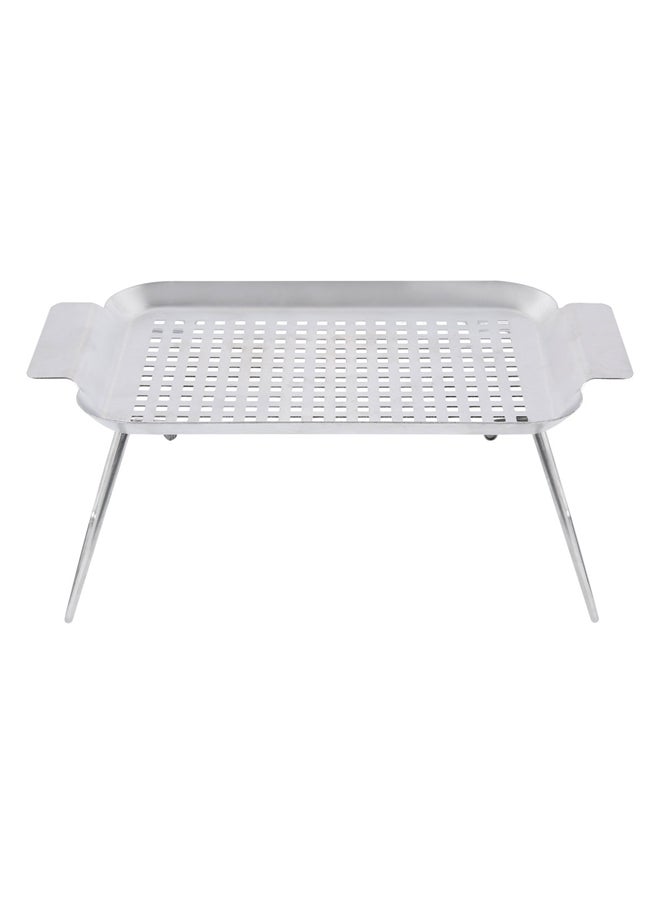 AL SANIDI Galvanized iron utensiL drying table Drying Rack Silver Size 42.5*25.5*16 Cm  - Image 3