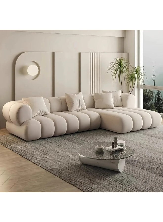 Maharat Al Bahar Latest Design | Premium Comfort | Beige Color L shape Sofa - Image 1
