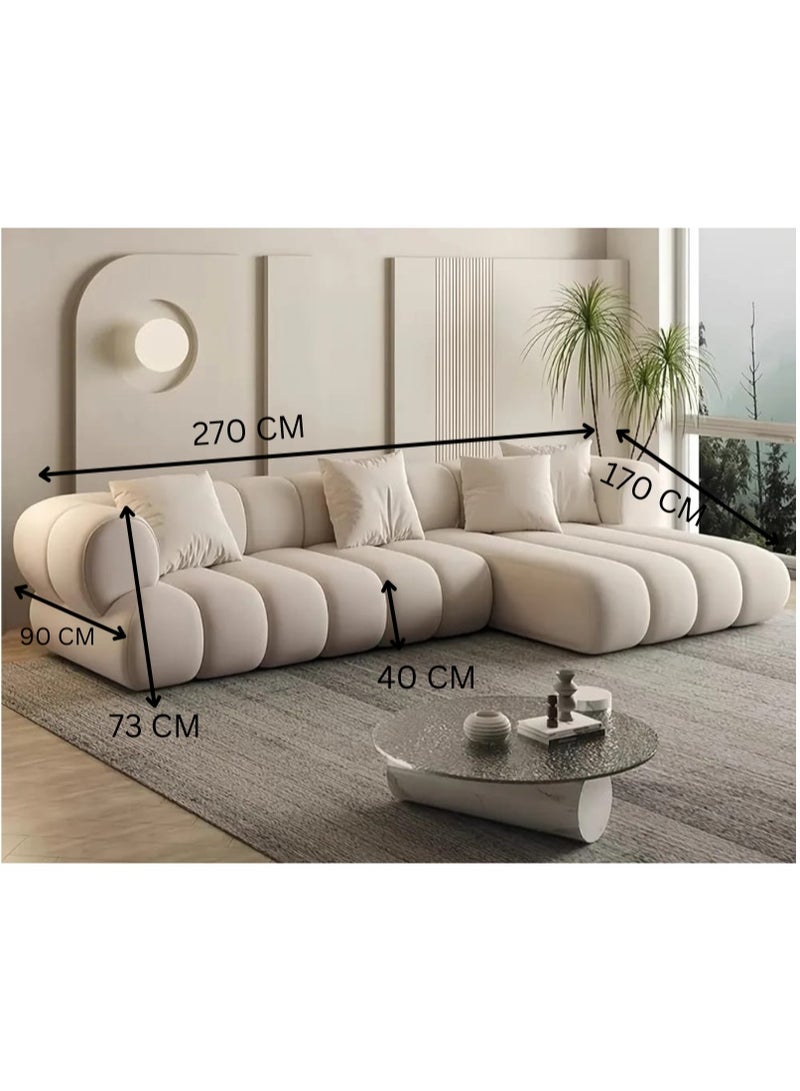 Maharat Al Bahar Latest Design | Premium Comfort | Beige Color L shape Sofa - Image 2