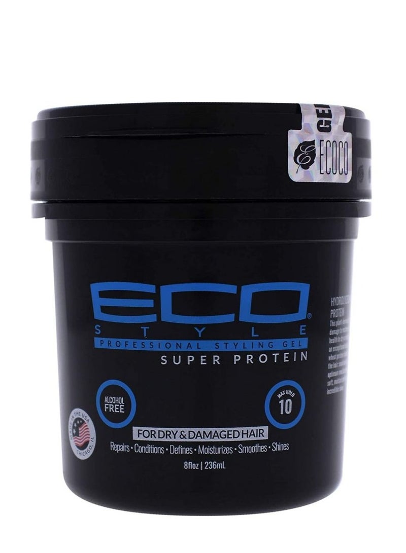 ECO Hair Gel With Super Protein For Dry And Damaged Hair 236ml