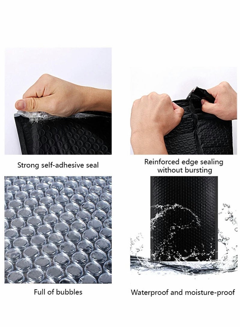 Generic 50 Piece Poly Bubble Mailers Padded Envelope Bubble Out Bags Cushioned Pouches for Shockproof Shipping Packaging Moving 20x15cm, Black  - Image 4