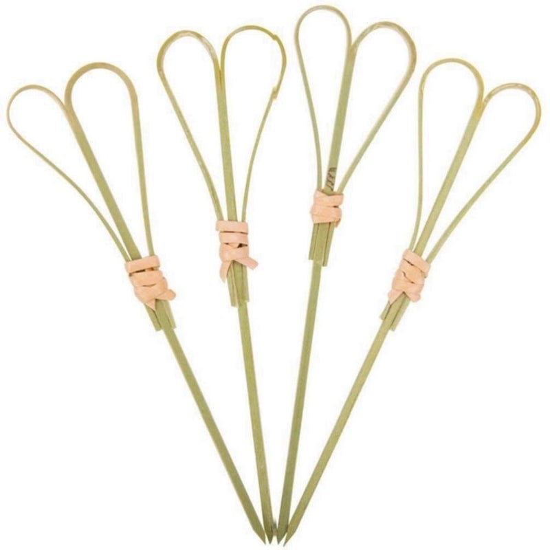Bigwheels (Pack of 50) Cocktail Decorative Heart Shape Bamboo Fruit Pick Skewers-5" Disposable Tableware for Catered Events,Restaurants,Wedding Party,bar Supplies - Image 1