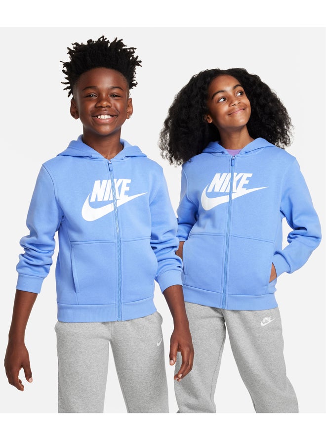 Nike Kids NSW Club Fleece Full-Zipper Hoodie  - Image 1