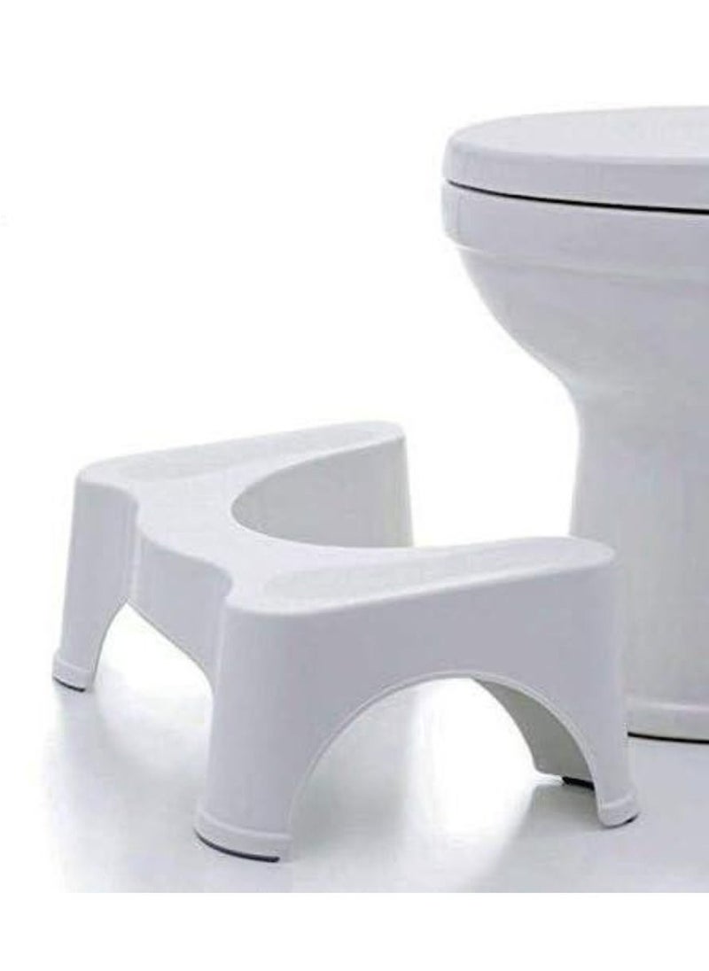 ELTRAZONE Toilet Stool - White | Ergonomic Squatty Potty for Better Bowel Health | Comfortable, Durable, Non-Slip Design for Optimal Positioning | Ideal for Easy Toilet Posture Support - Image 2