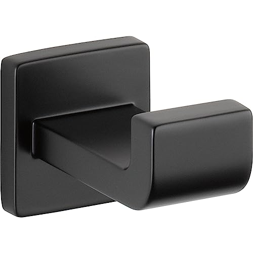 Delta Ara 1Pack Towel Hooks Matte Black Single Bathroom Hooks Wall Mounted for Robes Towels Hand Towel Hook Holder Kitchen Bathroom Accessories 77535BL