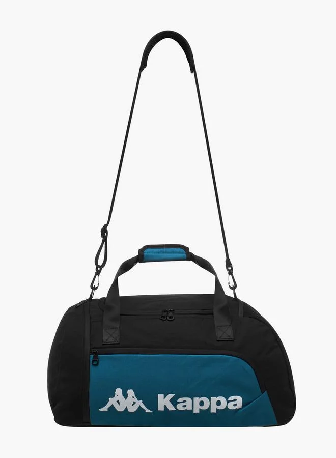 Kappa Logo Print Duffle Bag with Detachable Strap