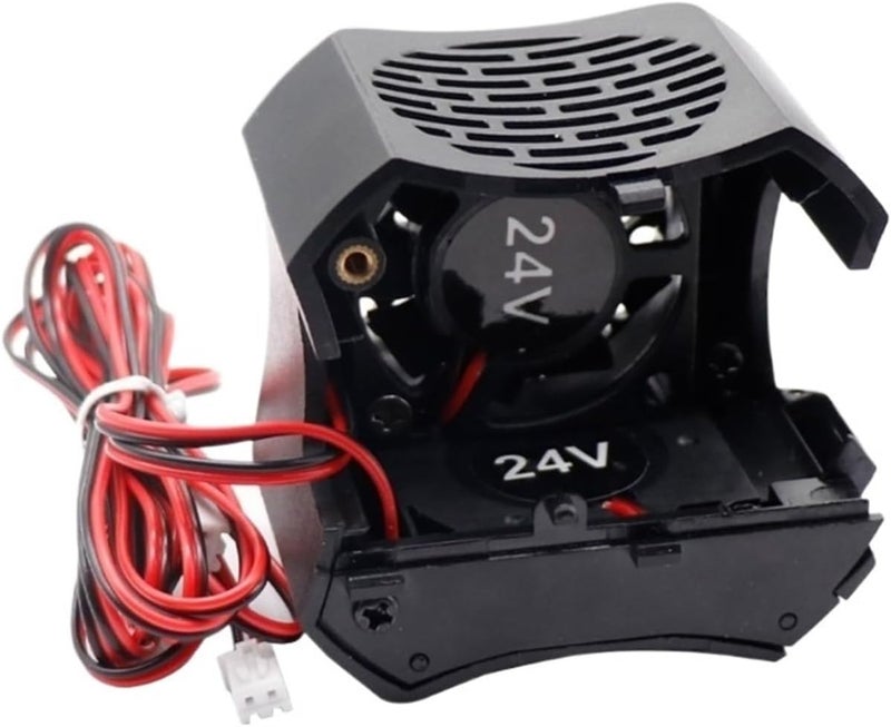 Compatible with Creality Ender-3 V2 3D Printer Assembled Hotend Fan Cover Replacement Cooling System Part(with Fan) - Image 3