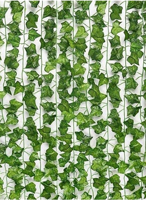 12 Pcs Artificial Ivy Leaf Vine Garland 87 ft for Home Kitchen Garden Wall Decor