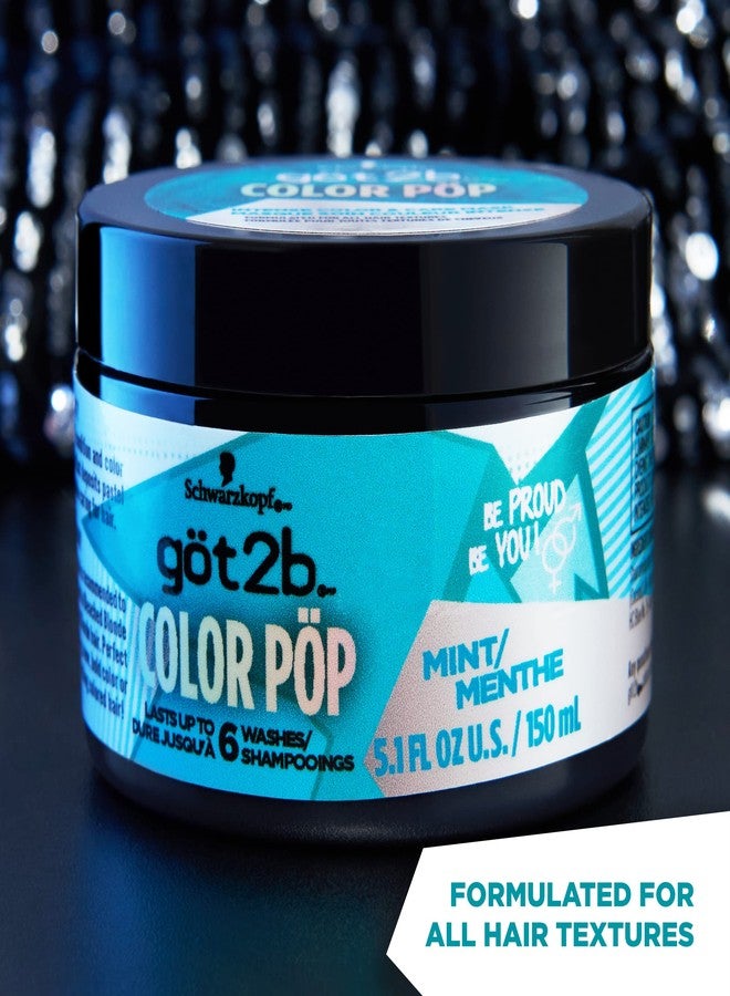 Got2B Color Pop Semi-Permanent Hair Color Mask, Mint, 5.1 oz - Image 2