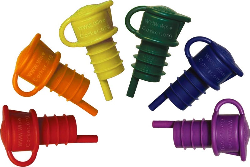 Haley's Corker Haleys Corker Pride Pack 5in1 Wine Aerator Stopper Pourer Filter and ReCorker 6Pack 