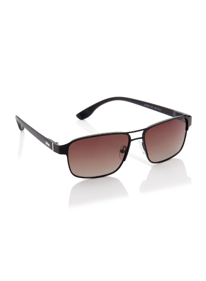 Lee Cooper Polarized Sunglasses Grey Frame Matte Black Mirror Lens 55mm  - LC1214C01