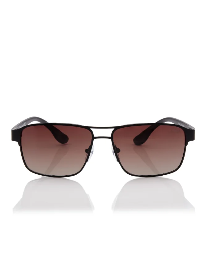 Lee Cooper Polarized Sunglasses Grey Frame Matte Black Mirror Lens 55mm  - LC1214C01