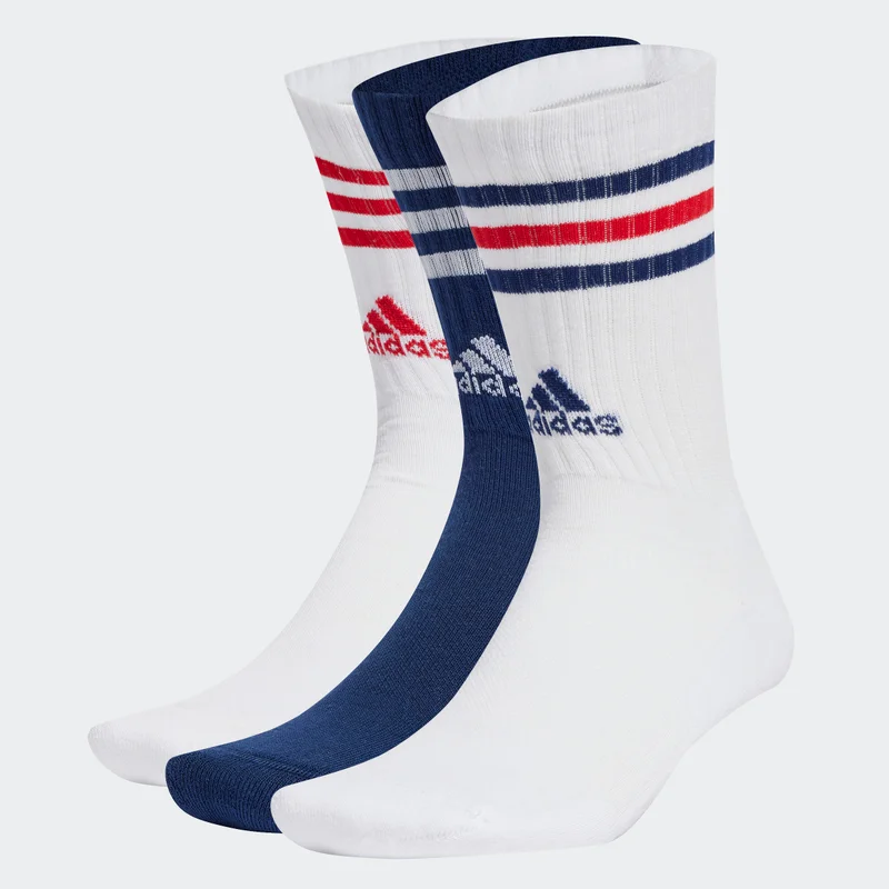 adidas 3STRIPES CUSHIONED SPORTSWEAR CREW SOCKS 3 PAIR PACK