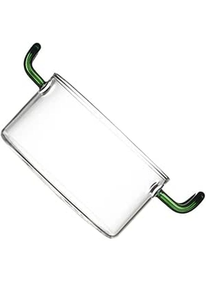Heat Resistant Glass Serving Bowl with Handles for Salad Fruit Dessert Soup Kitchen - Image 1