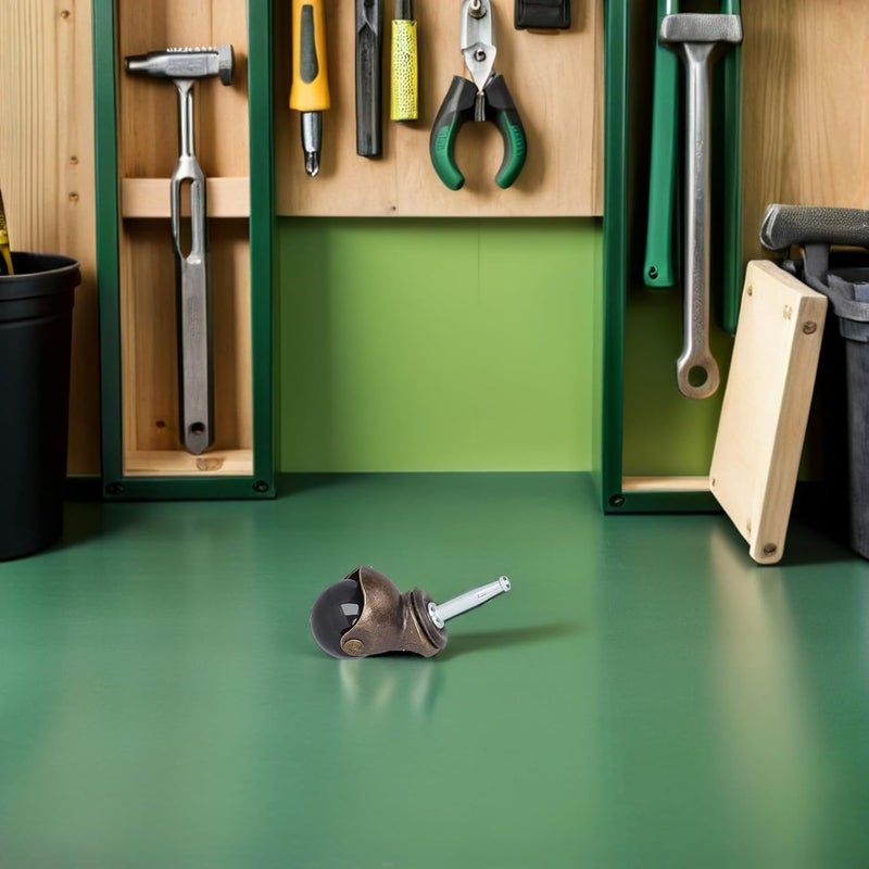 عجلات كاستر كروية عتيقة 4 قطع 40 مم أسود بديلة لعجلات كراسي المكاتب صديقة للأرضيات وهادئة - Image 5