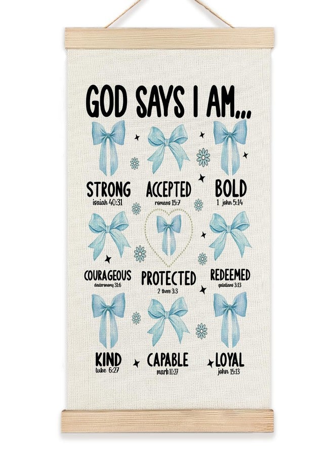 RYYCDOI Light Blue Bows Coquette Room Bathroom Decor for Teen Girls Nursery 12x16 Inch - Image 1