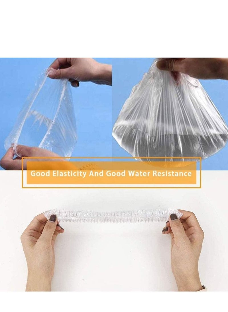 SKY-TOUCH 100pcs Shower Cap Disposable, Bath Caps Thick Waterproof High Density Elastic Big Hair Caps for Women Men Travel Spa Hotel Hair Solon Home Use High Quality - Image 5