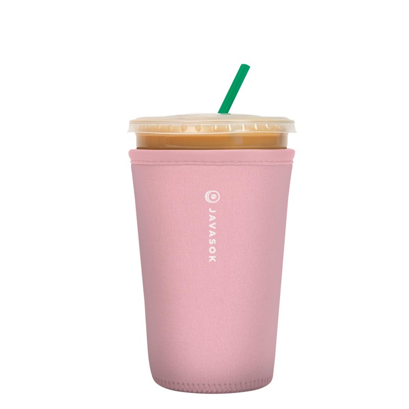 Sok It Java Sok Iced Coffee & Cold Soda Insulated Neoprene Cup Sleeve (Millennial Pink  Medium: 22-28oz) - Image 1