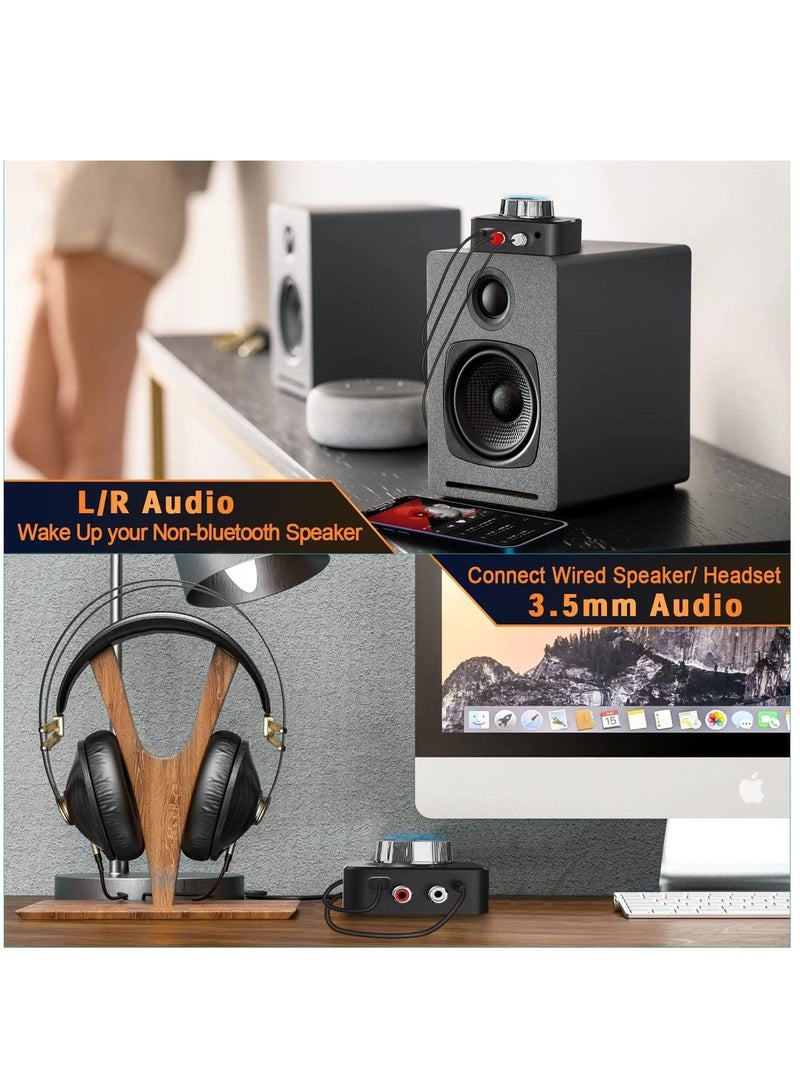 KASTWAVE Bluetooth Audio Receiver, Stereo Wireless Audio Adapter for Stereo Receiver with 3.5mm RCA TF Card Playback 3D Bass Mode for Home Music Streaming Stereo System - Image 2