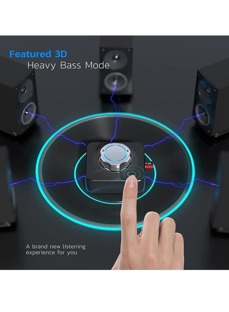 KASTWAVE Bluetooth Audio Receiver, Stereo Wireless Audio Adapter for Stereo Receiver with 3.5mm RCA TF Card Playback 3D Bass Mode for Home Music Streaming Stereo System - Image 3