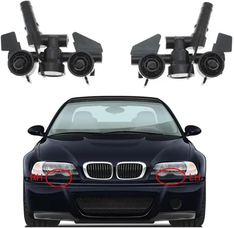 Vuzmode Headlight Washer Nozzle Set for BMW 3 Series E46 - Image 2