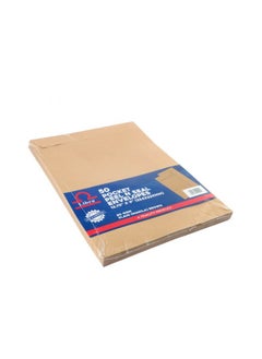 Libra Libra 50 Pocket Peel N Seal Envelopes 12.75" x 9"(324x229mm) 80 GSM Plain (MANILA) Brown  - Image 2