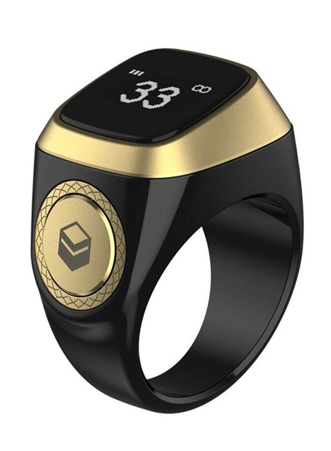iQIBLA Iqibla Smart Tasbih Zikr Ring Muslim Prayer Prayer timing reminder OLED display Tasbih Counter Smart Ring Wearable Black 18mm USB - Image 3