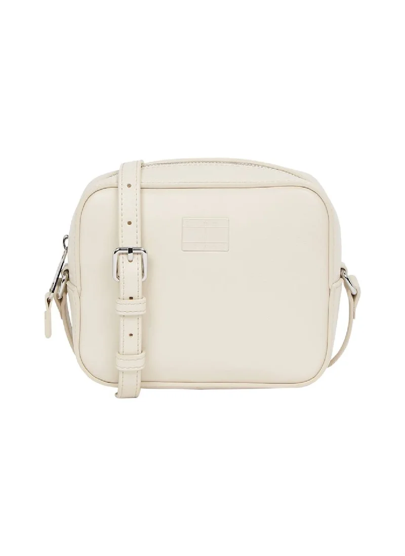 TOMMY JEANS Women's Must Crossover Camera Bag - Faux Leather, White