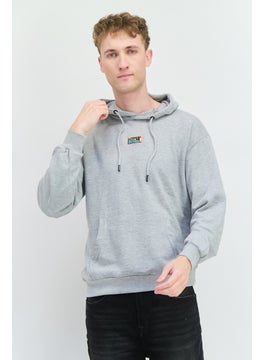 Goliath Men Hooded Long Sleeve Embroidered Logo Sweatshirt, Grey Heather  - Image 1