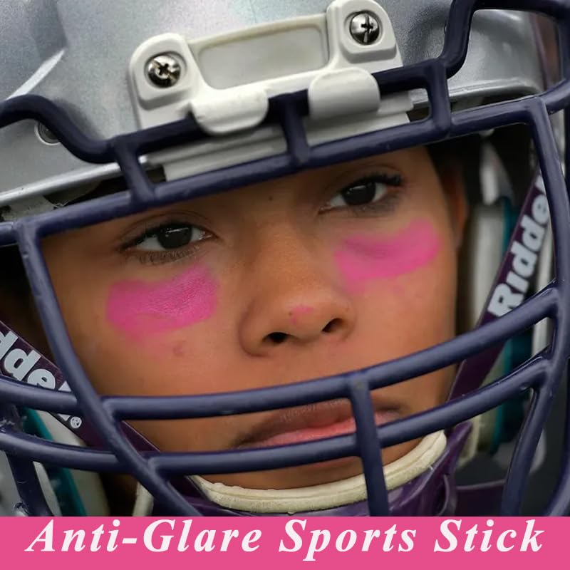 Wismee Eye Black Baseball Accessories, Hot Pink Face Paint Stick, Anti-Glare Eye Black Stick Baseball Softball Soccer Lacrosse Hockey Athletes Sports Training Competition Accessories - Image 4