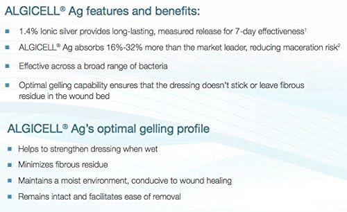 Suptmax ALGICELL Ag Silver Calcium Alginate Dressing  2 x 2  Box of 10 - Image 3