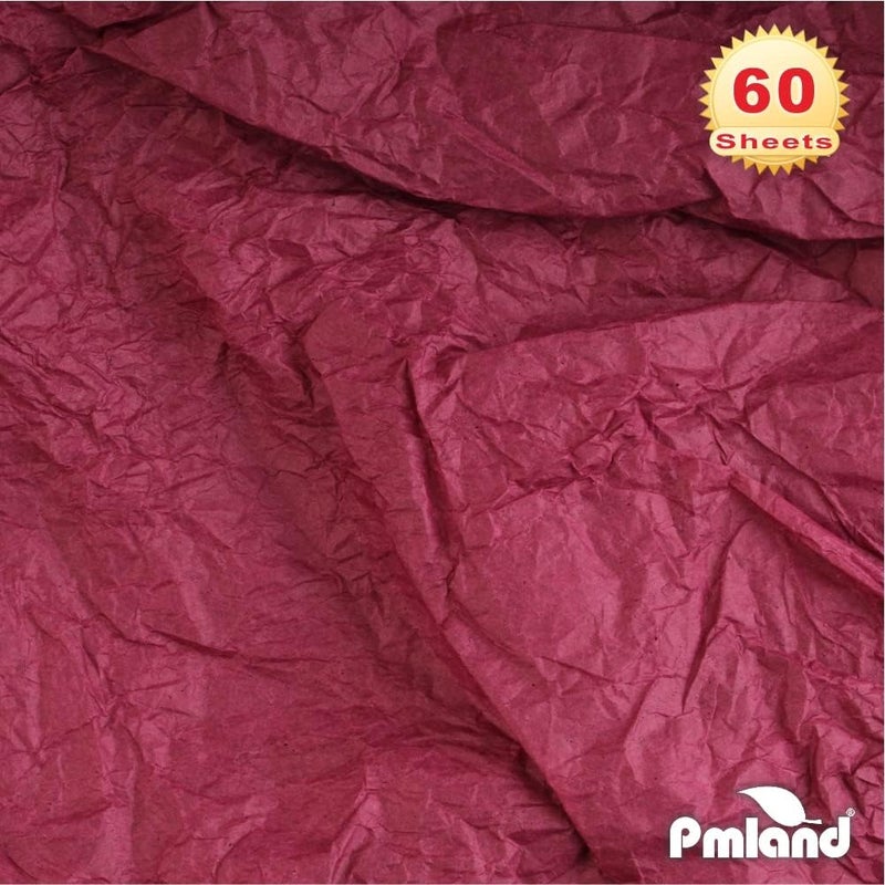 PMLAND Premium Quality Gift Wrapping Paper - Burgundy Color - 20 Inches x 26 Inches 60 Sheets - Image 5