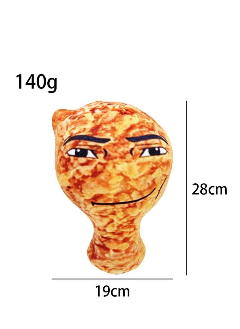 Gegagedigedagedago Expressive Stone Chicken Nugget Plush Toy. Filled with high - quality PP cotton, it offers a soft and fluffy touch. The short plush material is skin - friendly  - Image 3